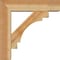 Ekena Millwork Merced Block Rough Sawn Bracket w/ Offset Brace, Western Red Cedar, 6"W x 22"D x 22"H BKT0604X22X22MRC05RWR - alternate 4
